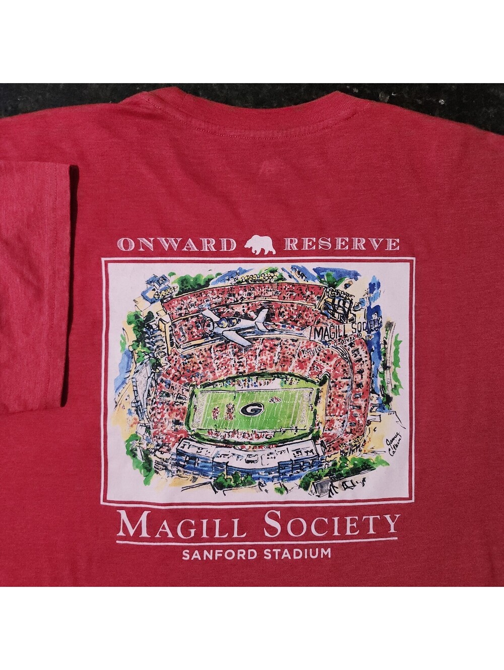 Onward Reserve Georgia Bulldogs UGA Sanford Stadium Athens T Shirt Mens Medium